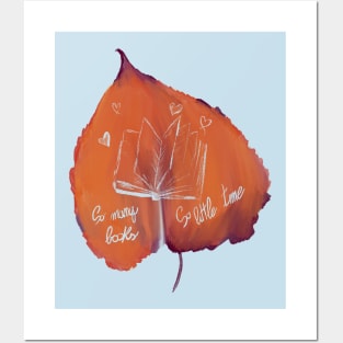 Books Autumn Cozy leaf trees Posters and Art